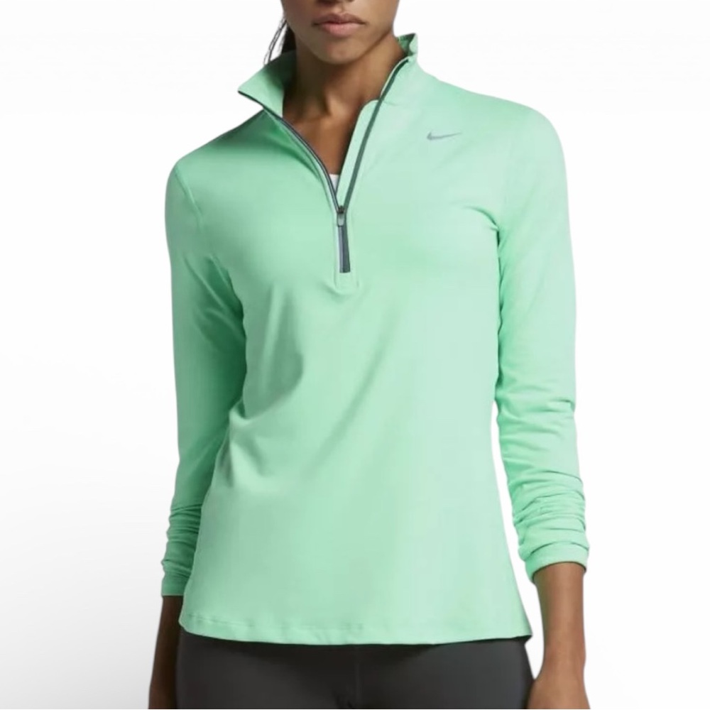 Nike Swift Element 1/4 Zip Running Top Mint Green UV Dri-Fit Women